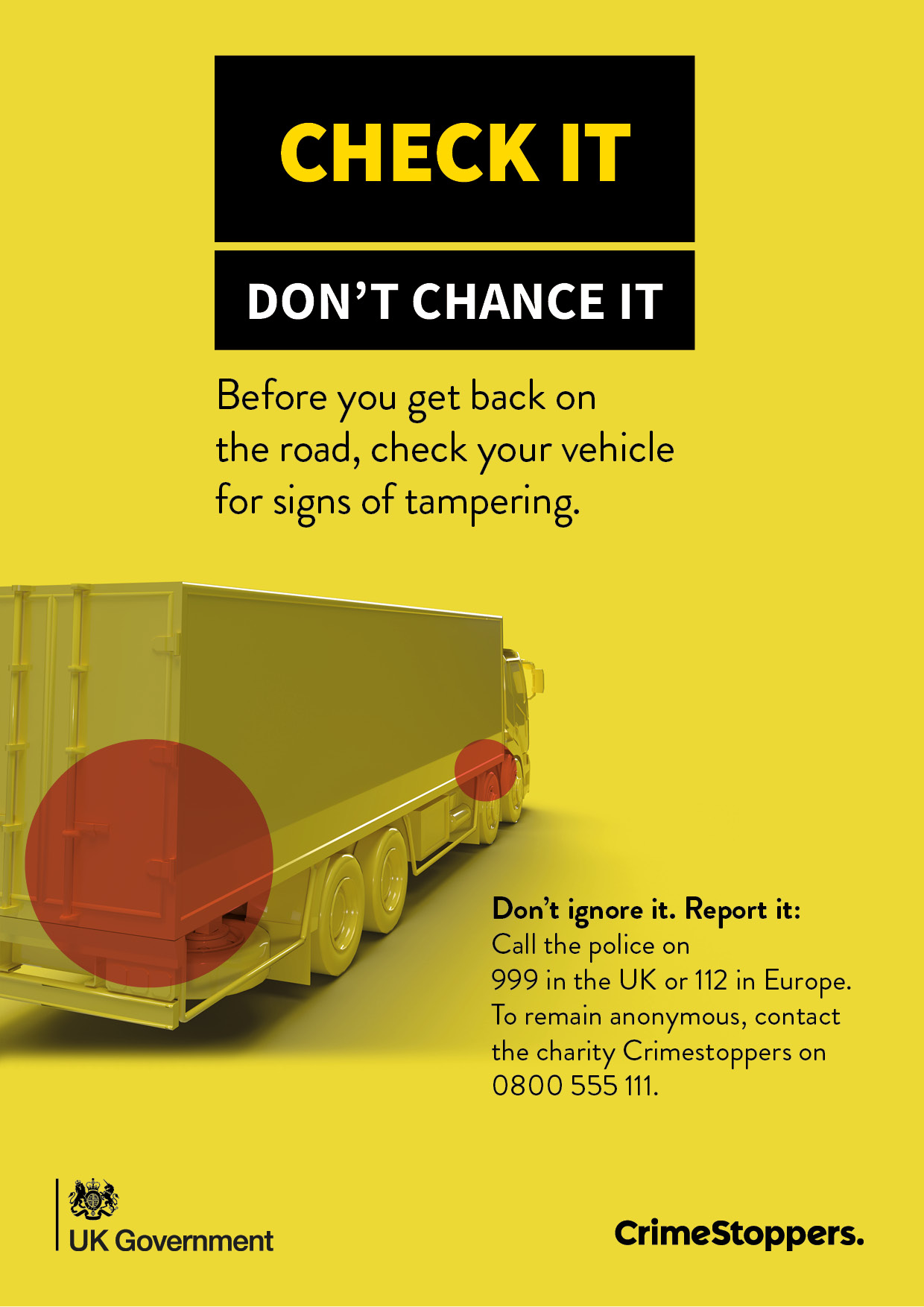 Check it, don't chance it print poster