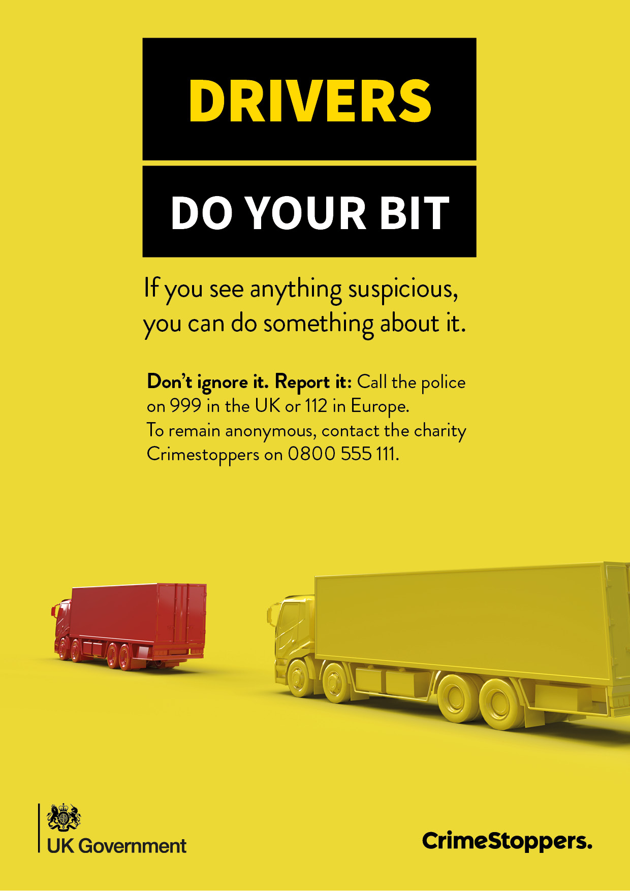 Drivers do your bit print poster